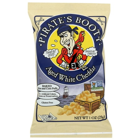 Pirate Brands Booty Puffs - Aged White Cheddar , 1 Oz