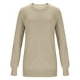 thumbnail image 5 of MESSUEN Pull Over Sweaters Womens Winter Sweaters for Women Long Sleeve Undershirt for Women Sweater Top Tops for Women Cute Fall Top Beige L, 5 of 5