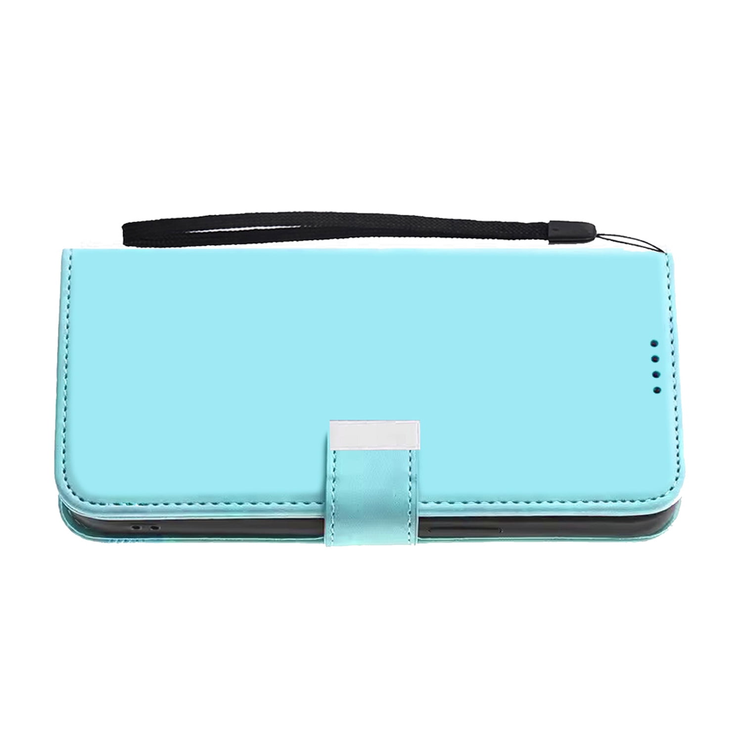 Stylish Leather Wristlet Wallet Case for iPhone 17 Pro Max - Teal