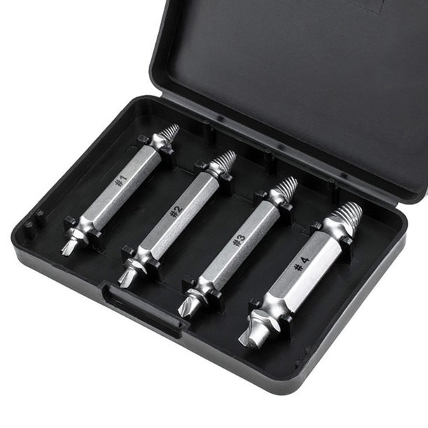 Kenally 4 unids/set HSS extractor de tornillos dañados de doble cara removedor de brocas para carpintería herramienta de perno fácil de quitar Artesanía en caja Kenally GJ3392-02B