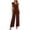 *Coffee, variant on VBVC Women's Wrap V-Neck 2 Piece Pants Set, Ladies' Tie Waist Top and Wide Leg Trousers Outfit, Casual Sleeveless Workwear For Women,Black,S-2XL