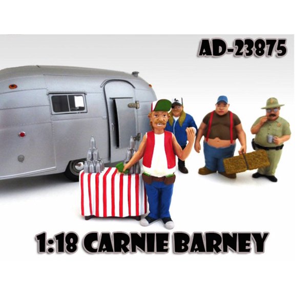 Trailer Park Figures Series 1 Carnie Barney, American Diorama Figurine 23875 - 1/18 scale