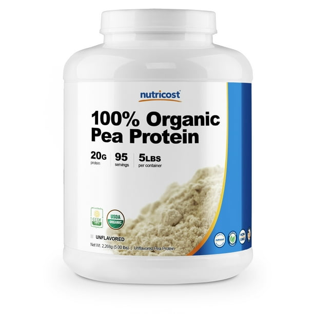 Nutricost Organic Pea Protein Isolate Powder (5LBS) Unflavored