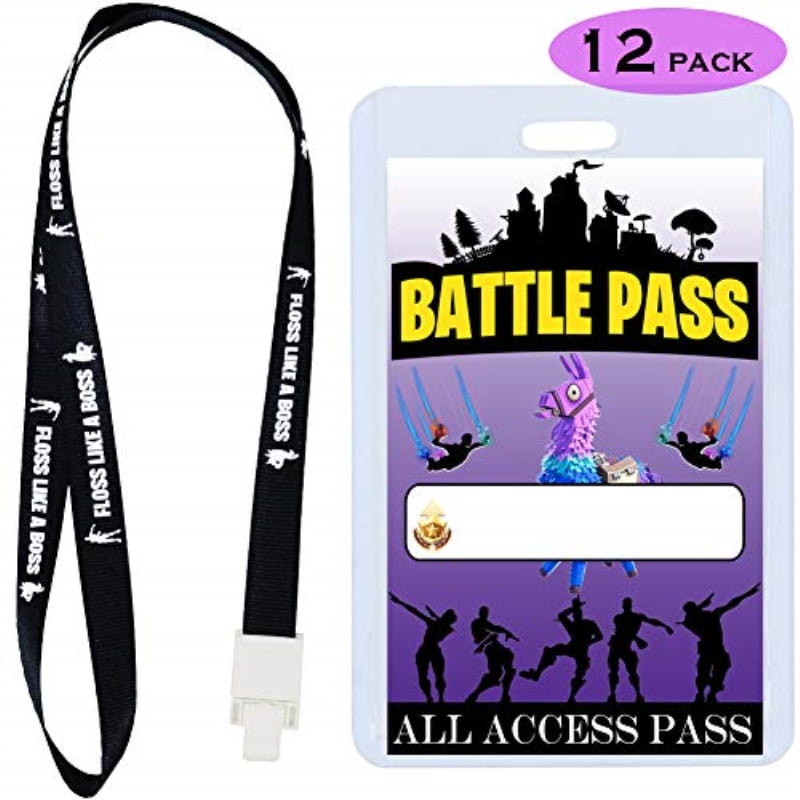 video game party supplies battle vip pass tickets, gamer party vip pass