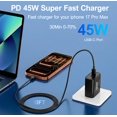 thumbnail image 3 of Cargador Fomiuoms 45W de Doble Puerto USB-C con Carga Rápida, 3 of 9