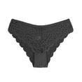 thumbnail image 2 of Lunuaoe Women's Sexy Full Lace Panties, Solid Color Hip Covering Briefs, Sheer Floral Breathable Underwear, 2 of 6