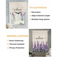 thumbnail image 3 of Purple Lavender Tie Up Curtains for Window, Thermal Insulated Balloon Shade Adjustable Rod Pocket Curtains Valance Panels for Kitchen Bathroom Cafe 42 x 54 Purple Spring Floral Wildflower Plant, 3 of 6