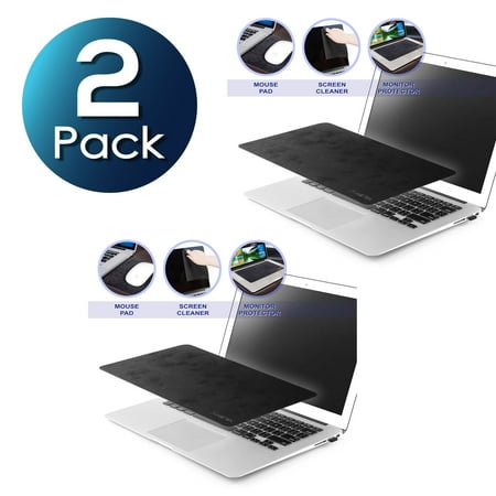 2 Pack Insten Multi-functional Mouse Pad (Act as Screen Protector & Cleaning Cloth) (10.8 x (Best Way To Clean Laptop Screen And Keyboard)