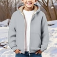 thumbnail image 2 of KAUOD Kids Fleece Lined Hoodies Winter Padded Fuzzy Warm Hooded Jackets Youth Boys Zip up Windproof Long Sleeve Outwear, 2 of 8