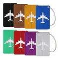 thumbnail image 2 of Reusable Metal Travel Luggage Tags Aluminium Suitcase Labels with Ropes Bag Tag Stainless Steel Loop Name ID Card for Suitcase red, 2 of 6