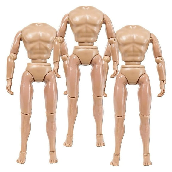 Set of 3 Type S Retro 8 Inch Flesh Male Bodies