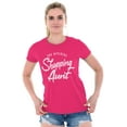 thumbnail image 4 of Shopaholic Aunt Cute Cool Fun Auntie Womens Fitted Plus Size Graphic Tee Brisco Brands 2X, 4 of 5