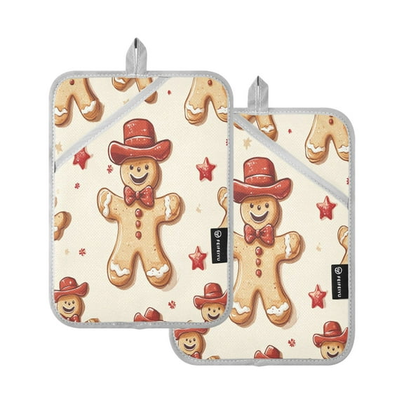 BZSMCE Pot Holder Oven Mitts Cooking baking Ffyy3_a_seamless_pattern_of_gingerbread_men_cookies_some_with_r_aae6dcce-b509-4a0e-b784-785296b7ed60 Creative Pattern Size:7x9.8in