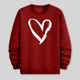 thumbnail image 5 of Amzcrzy Sudadera Para Hombre, Con Estampado De Corazones, Informal, De Manga Larga Y Cuello Redondo, Con Capucha, Camiseta De Manga Larga Y Cuello Redondo, Color Rojo, M, 5 of 6