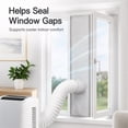 thumbnail image 4 of Portable Air Conditioner Window Seal Kit, for Casement Window, 10 Ft Casement Window AC Vent Kit, for Mobile Air Conditioner and Tumble Dryer, with Zip and Adhesive Fastener, 4 of 7