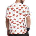 thumbnail image 2 of Wukai Hand Drawn Watermelon Print Men's Short-Sleeved Mesh T-Shirt,Quick-Dry Short Sleeve Workout T-Shirt-5X-Large, 2 of 8