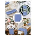 thumbnail image 3 of Navy Blue Stripe Cloth Napkins Set of 8 Reusable Dinner Napkins, Modern White Vertical Striped Geometric Cocktail Napkin Washable Table Napkins for Wedding/Holiday Party/Baby Shower 20"x20", 3 of 7
