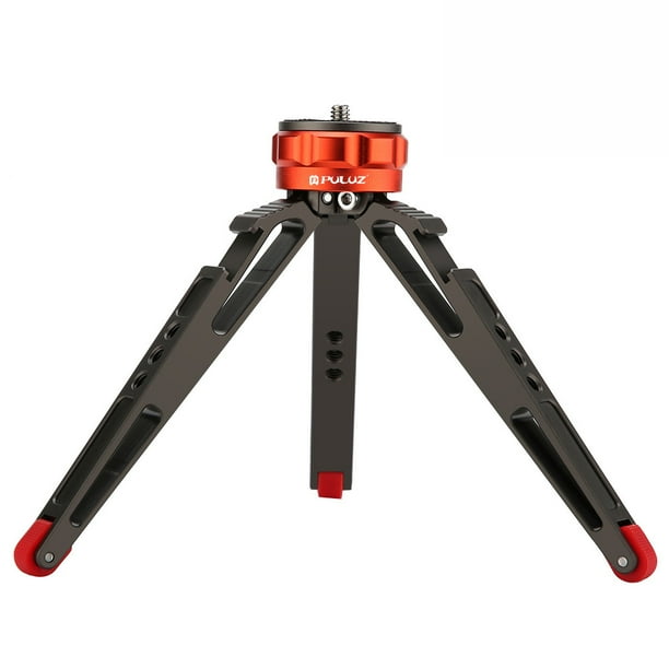PULUZ Desktop Tripod Selfie Cámaras ajustables portátiles Titular con base de zapatos fría Aleación de aluminio Soporte Equipo fotográfico AweSitey EL005633-00B
