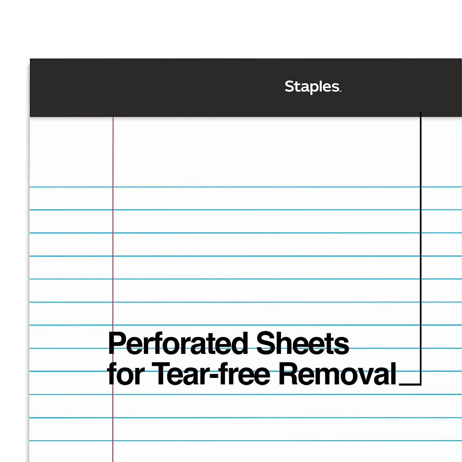 Staples Notepads 8.5" x 14" Wide White 50 Sh/Pad 12 Pads/PK (51297/26786) TR57342/26786