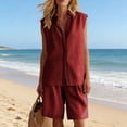 thumbnail image 6 of Dianli Gifts Women's Casual Two Piece Outfit, Long Sleeve Button Down Cardigan and Loose Wide Leg Cargo Pants with Pockets, Relaxed Tracksuit Set, Fashionable Comfort for Daily or Travel Pink M, 6 of 7