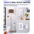 thumbnail image 2 of xianlin-Remote Control Outlet, Wireless Wall Mounted Light Switch, 15A/1500W Remote Plug in On Off Switch for Lamps & Household Appliances, No Wiring, 300 FT RF Range, Compact Design, TUV Listed, 2 of 4