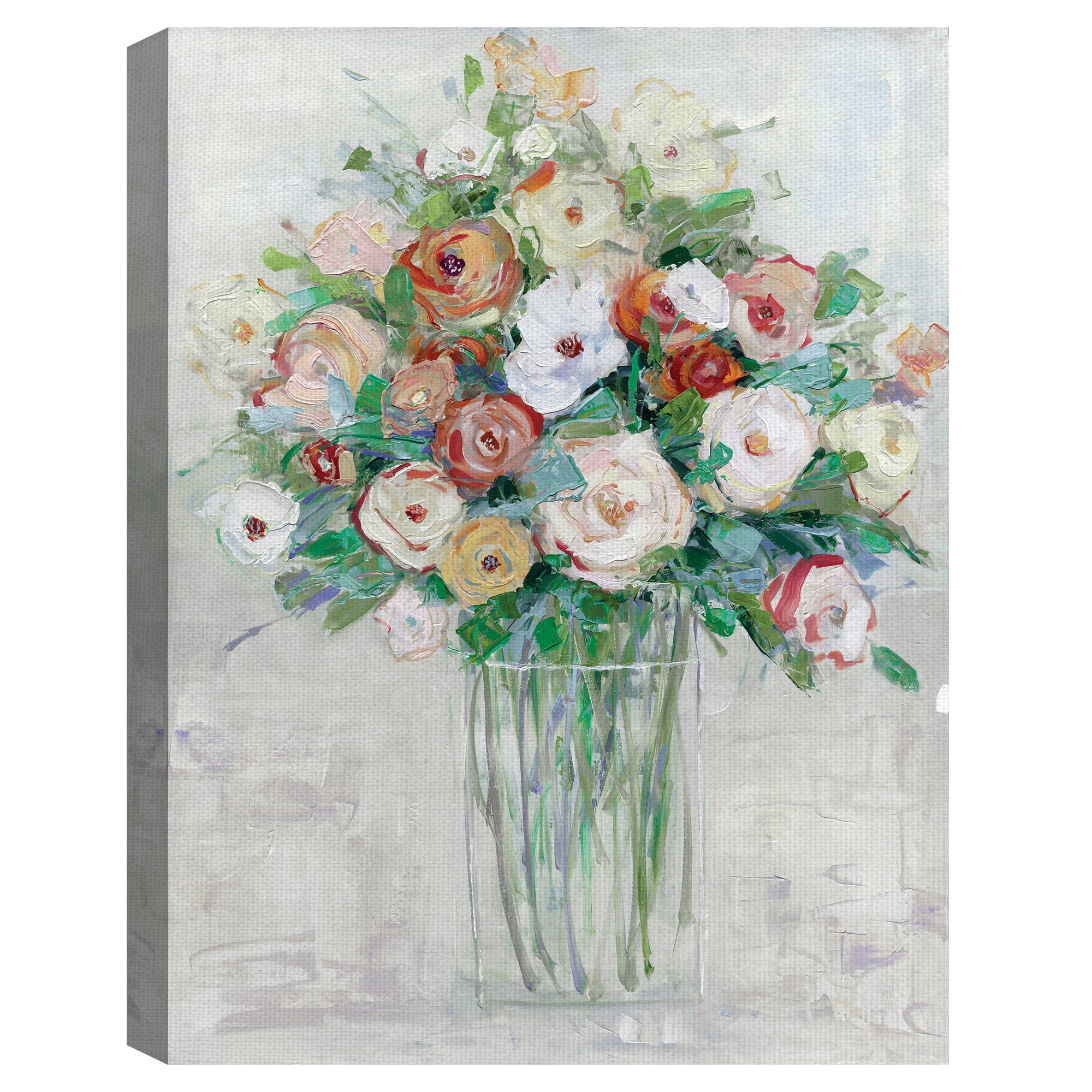 Masterpiece Art Gallery Mid-Summer Medley Flowers By Sally Swatland Canvas Art Print 30" x 40"