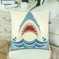 thumbnail image 3 of MKHERT Shark Jaws Throw Pillowcase Pillow Cover Cushion Couver 18x18 inch, Set of 2, 3 of 3