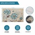 thumbnail image 6 of Blue Tulip Placemats Set of 6, Retro Flowers Leaves Butterfly Plants Khaki Placemats for Dining Table, Place Mats for Kitchen Tabletop, Waterproof Wipeable Dining Table Mats Set, 6 of 9