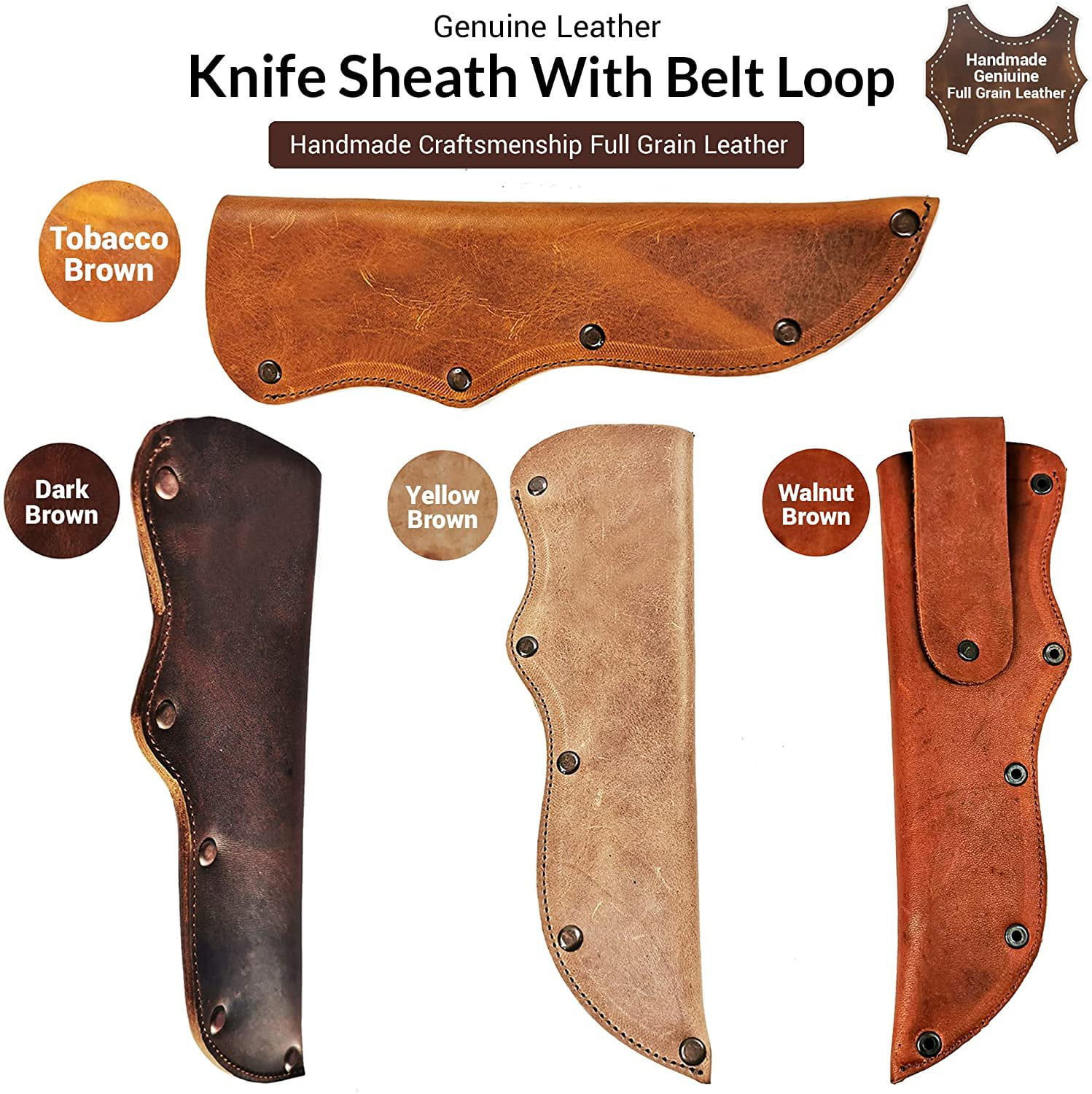 Handmade Leather Belt Loop Dangler for Mora & Bush Craft Sheaths Camping Fishing