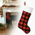 thumbnail image 2 of Bas de Noël à Carreaux, Grands Bas Traditionnels Rouges et Noirs, Bas de Noël Uniques pour Décoration de Cheminée de Noël Intérieur 17 Pouces, 2 of 8