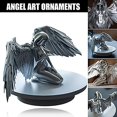 thumbnail image 2 of Figuras de ángel de hadas, ángel femenino mujer ala capa arrodillada sombrero estatuilla ornamento para el jardín decoración de arte del hogar accesorios Afortunado Sencillez, 2 of 4