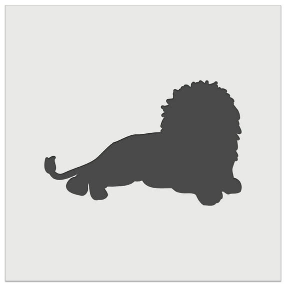 Lion Resting Solid DIY Cookie Wall Craft Stencil - 3.5 Inch