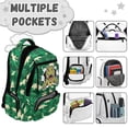 thumbnail image 7 of Jeiento Green Dinosaur Kids Backpack for Boys 17 Inch Lightweight School Bag, Breathable Elementary Backpack with Padded Laptop Sleeve & Multi-Pockets for 9-12 Years Old, 7 of 7