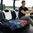 thumbnail image 5 of chaqlin Golf Cart Seat Cover Blanket 4 Pockets Terry Cloth, Compatible with Sports Universal Golf Cart Seat, for Club Car Yamaha, Colorful Wolf Pattern, 5 of 8