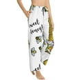 thumbnail image 2 of Xecao Gnome Sweet Honey Women's Straight Lounge Pajama Pants: The Epitome of Relaxed Sleepwear, 2 of 9