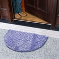 thumbnail image 6 of Btomtd 24"x16" Half Round Water Absorbing Doormat, Non Slip Bathroom Floor Mat, Practical Carpet for Toilet and Bedroom, Solid Color Household Area Rug, Purple-M, 6 of 6