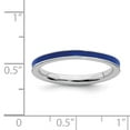 thumbnail image 5 of 925 Sterling Silver Stackable Expressions Blue Enameled 2.25mm Ring Size: 10; for Adults and Teens; for Women and Men, 5 of 5