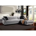 thumbnail image 2 of Furniture of America Yantzy Transitional Fabric Tufted Sectional in Warm Gray, 2 of 5