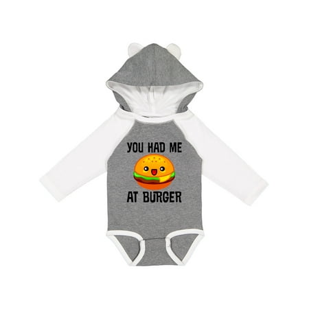 

Inktastic You Had Me at Burger Gift Baby Boy or Baby Girl Long Sleeve Bodysuit