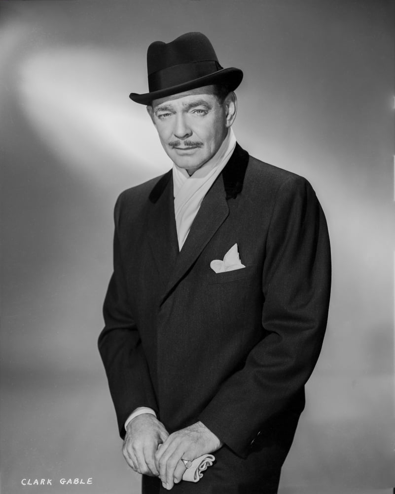 Clark Gable In A Suit And Top Hat With Moustache High Q Photo Print