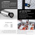 thumbnail image 5 of Stylish 17 ¼" Ht Single Handle Matte Black & Silver Pull Down Kitchen Faucet K-141NS, 5 of 11