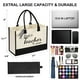 thumbnail image 2 of shenee Bolsa de lona con inicial, bolsa de yute de playa personalizada, regalo para mujeres, vacaciones, amigos, regalo de cumpleaños, boda, Año Nuevo, 2 of 5