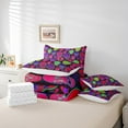 thumbnail image 5 of YST Neon Skull Comforter Set 7Pcs, Colorful Skeleton Head Bed-in-a-Bag, King, 5 of 5