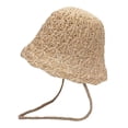 thumbnail image 5 of Crochet Knit Sun Hats for Women Foldable Packable Bucket Hat Summer Beach Hat, 5 of 5