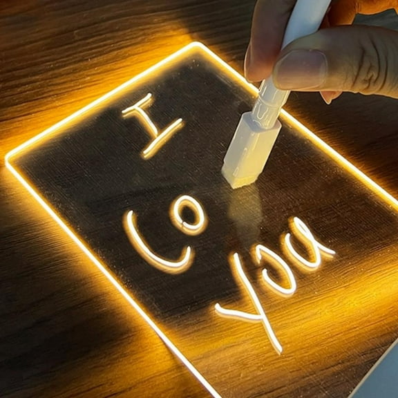 Led Note Boards Night Light LED Gadgets Acrylic Message Board Lights Decoration Bedroom Desktop Lamp Creative Gift
