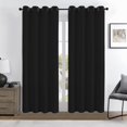 thumbnail image 1 of Joydeco Cortinas opacas 100% de 89.8 in de largo, 2 paneles, juego de cortinas y cortinas largas con aislamiento térmico, 2 cortinas de oscurecimiento para dormitorio, sala de estar, ventana (negro 52, 1 of 1