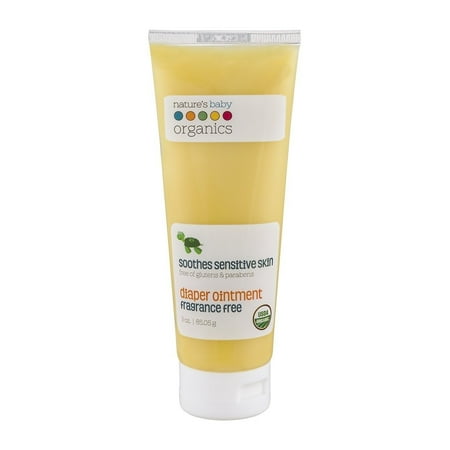 Childrens Diaper Ointment - Nature's Baby Organics Diaper Ointment, Fragrance Free, 3 oz. | Soothing Skin Relief for Babies, Kids, & Adults! Natural, Gentle, and Soft for Chafing | No Synthetic Chemicals, Glutens, or Parabens