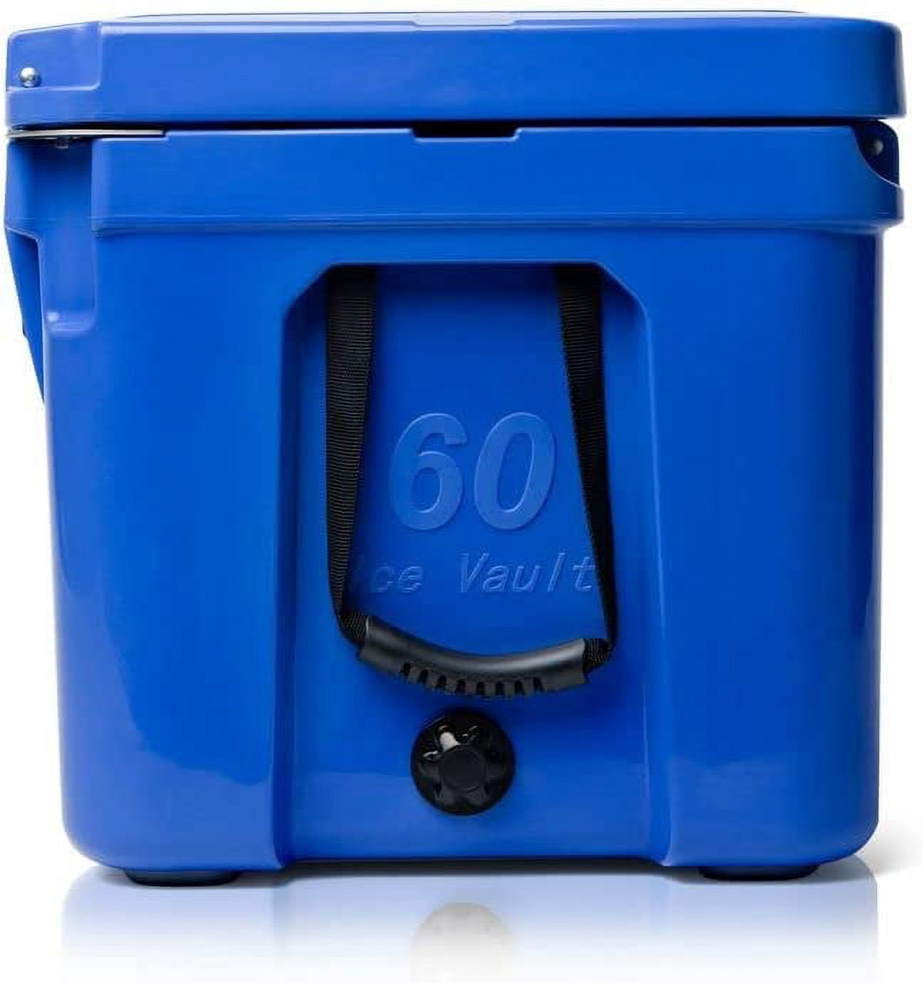 Blue Coolers Ice Vault – 60 Quart, Roto-Molded Ice Cooler | Large Ice Chest Holds Ice up to 10 Days