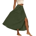 thumbnail image 6 of GUACER High Waisted Maxi Skirt for Women Side Slit Boho Flowy Long Skirt Casual Summer Beach Skirts, 6 of 6