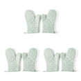 thumbnail image 4 of QualitChoice 1 Paire de Gants de Four en Polyester Mitaines Résistantes à la Chaleur pour Cuisine Micro-Ondes Vert 3Ensemble, 4 of 6